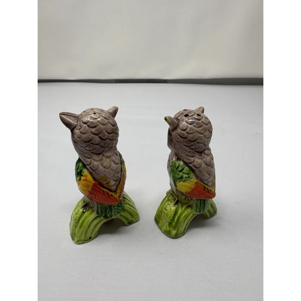 Vintage Japan Owl Salt And Pepper Shakers 3